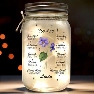 Tu es toujours aimé(e) - Lampe personnalisée en pot Mason - Cadeau pour les meilleures amies, les meilleures amies et les sœurs