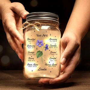 Tu es toujours aimé(e) - Lampe personnalisée en pot Mason - Cadeau pour les meilleures amies, les meilleures amies et les sœurs