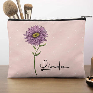 La véritable amitié est une plante à croissance lente - Trousse de maquillage personnalisée Bestie - Cadeau pour meilleures amies, meilleures amies, sœurs