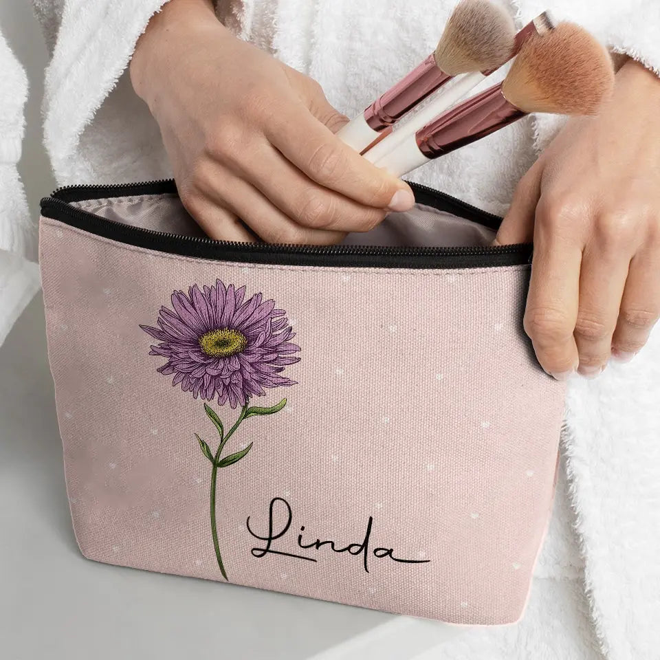 La véritable amitié est une plante à croissance lente - Trousse de maquillage personnalisée Bestie - Cadeau pour meilleures amies, meilleures amies, sœurs