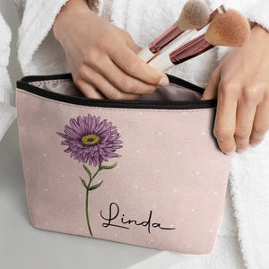 La véritable amitié est une plante à croissance lente - Trousse de maquillage personnalisée Bestie - Cadeau pour meilleures amies, meilleures amies, sœurs