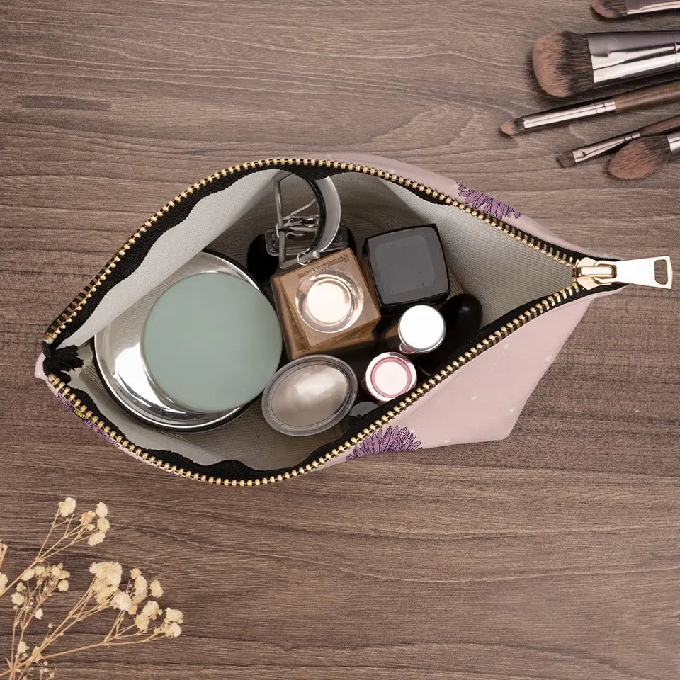 La véritable amitié est une plante à croissance lente - Trousse de maquillage personnalisée Bestie - Cadeau pour meilleures amies, meilleures amies, sœurs