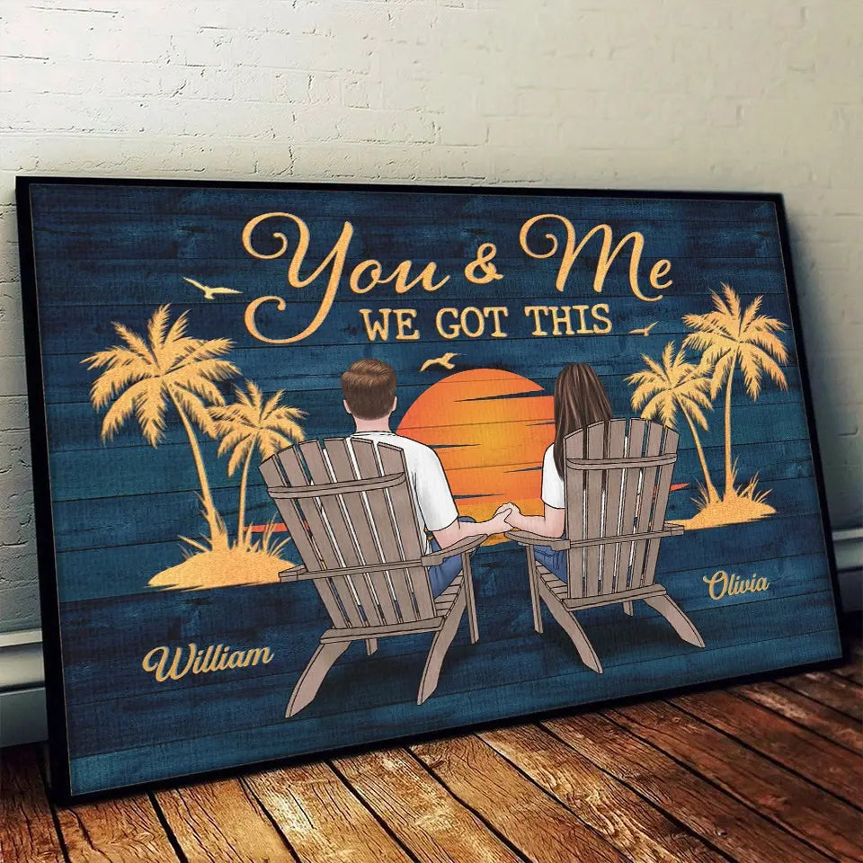Au final, tout ce dont vous avez besoin, c'est d'amour et d'un chien - Affiche horizontale personnalisée pour chien - Cadeau pour couples, propriétaires d'animaux, amoureux des animaux