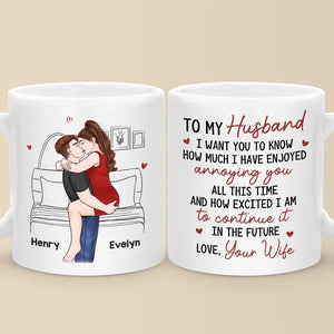 Avec toi, je peux être moi-même - Tasse personnalisée pour couple - Cadeau pour mari et femme, anniversaire