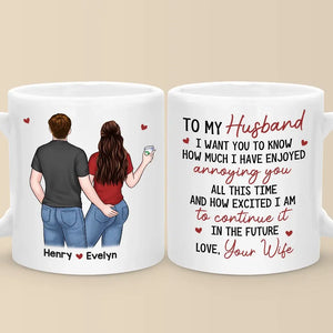 Aimer, c'est brûler, c'est être en feu - Mug personnalisé pour couple - Cadeau pour mari et femme, anniversaire