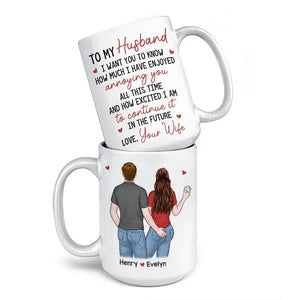 Aimer, c'est brûler, c'est être en feu - Mug personnalisé pour couple - Cadeau pour mari et femme, anniversaire