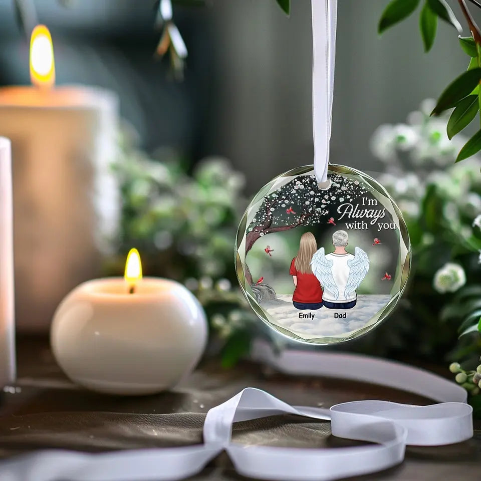 Votre vie était une bénédiction, votre souvenir un trésor - Ornement en verre personnalisé commémoratif - Cadeau de condoléances pour les membres de la famille