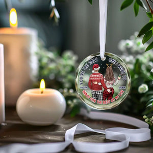 Tu es le seul que je veux ennuyer pour le reste de ma vie - Ornement en verre personnalisé pour couple - Cadeau pour mari et femme, anniversaire