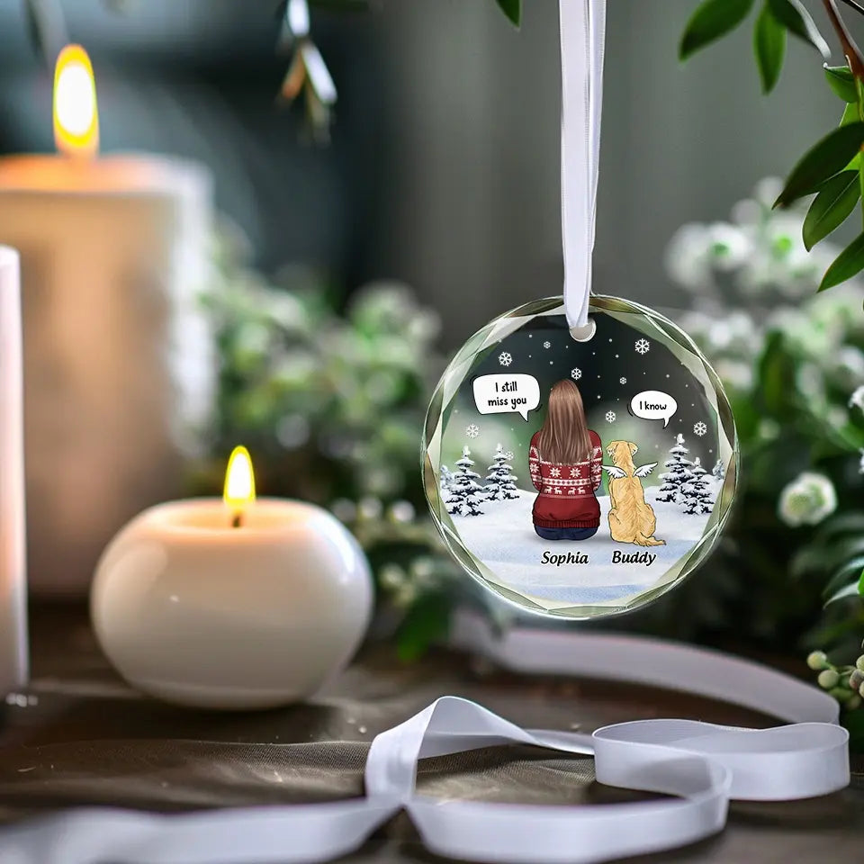 Honorez la mémoire de vos fidèles compagnons pour toujours - Ornement commémoratif en verre personnalisé - Cadeau de Noël, cadeau de condoléances pour les propriétaires et les amoureux des animaux