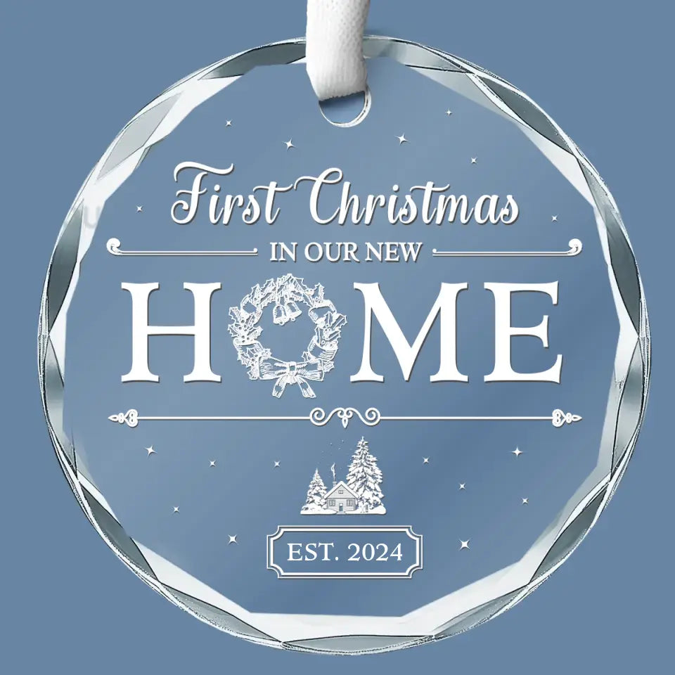 Ton amour est la magie de Noël qui me manquait - Ornement en verre rond personnalisé pour couple - Cadeau pour mari et femme, anniversaire, premier Noël