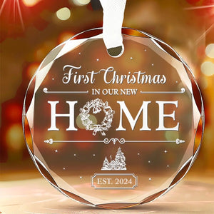 Ton amour est la magie de Noël qui me manquait - Ornement en verre rond personnalisé pour couple - Cadeau pour mari et femme, anniversaire, premier Noël