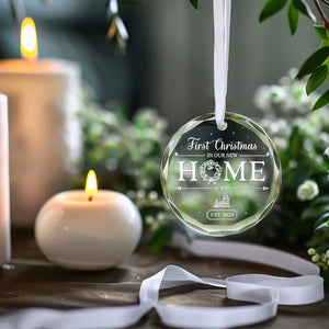 Ton amour est la magie de Noël qui me manquait - Ornement en verre rond personnalisé pour couple - Cadeau pour mari et femme, anniversaire, premier Noël