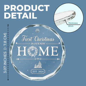 Ton amour est la magie de Noël qui me manquait - Ornement en verre rond personnalisé pour couple - Cadeau pour mari et femme, anniversaire, premier Noël