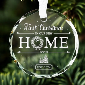 Ton amour est la magie de Noël qui me manquait - Ornement en verre rond personnalisé pour couple - Cadeau pour mari et femme, anniversaire, premier Noël