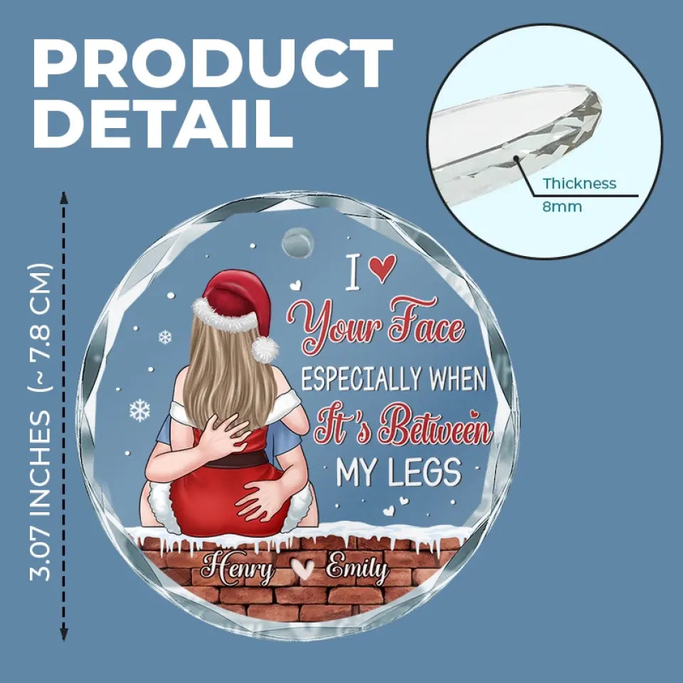 Vous embellissez la saison ! Ornement en verre personnalisé pour couple, cercle personnalisé, cadeau pour mari et femme, anniversaire