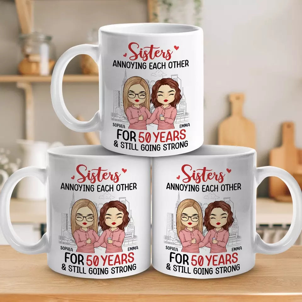 Les frères et sœurs sont comme les branches d'un arbre - Tasse personnalisée pour la famille - Cadeau pour les membres de la famille, les frères et sœurs