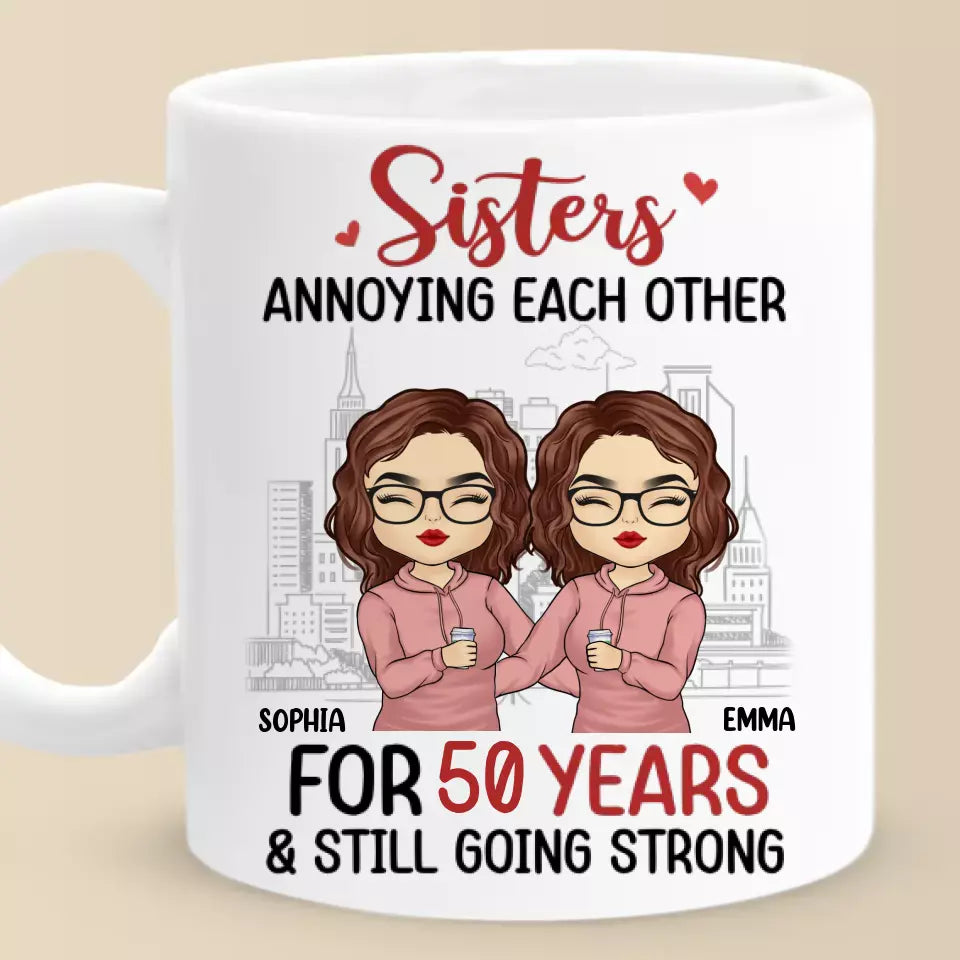 Les frères et sœurs sont comme les branches d'un arbre - Tasse personnalisée pour la famille - Cadeau pour les membres de la famille, les frères et sœurs