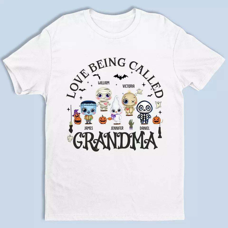 J'adore être appelée grand-mère - T-shirt, sweat à capuche, sweat-shirt unisexe personnalisé pour la famille - Cadeau d'Halloween pour maman et grand-mère