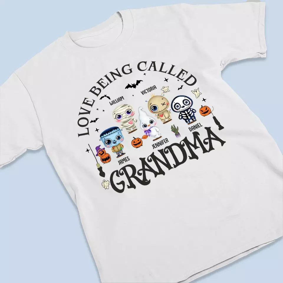 J'adore être appelée grand-mère - T-shirt, sweat à capuche, sweat-shirt unisexe personnalisé pour la famille - Cadeau d'Halloween pour maman et grand-mère