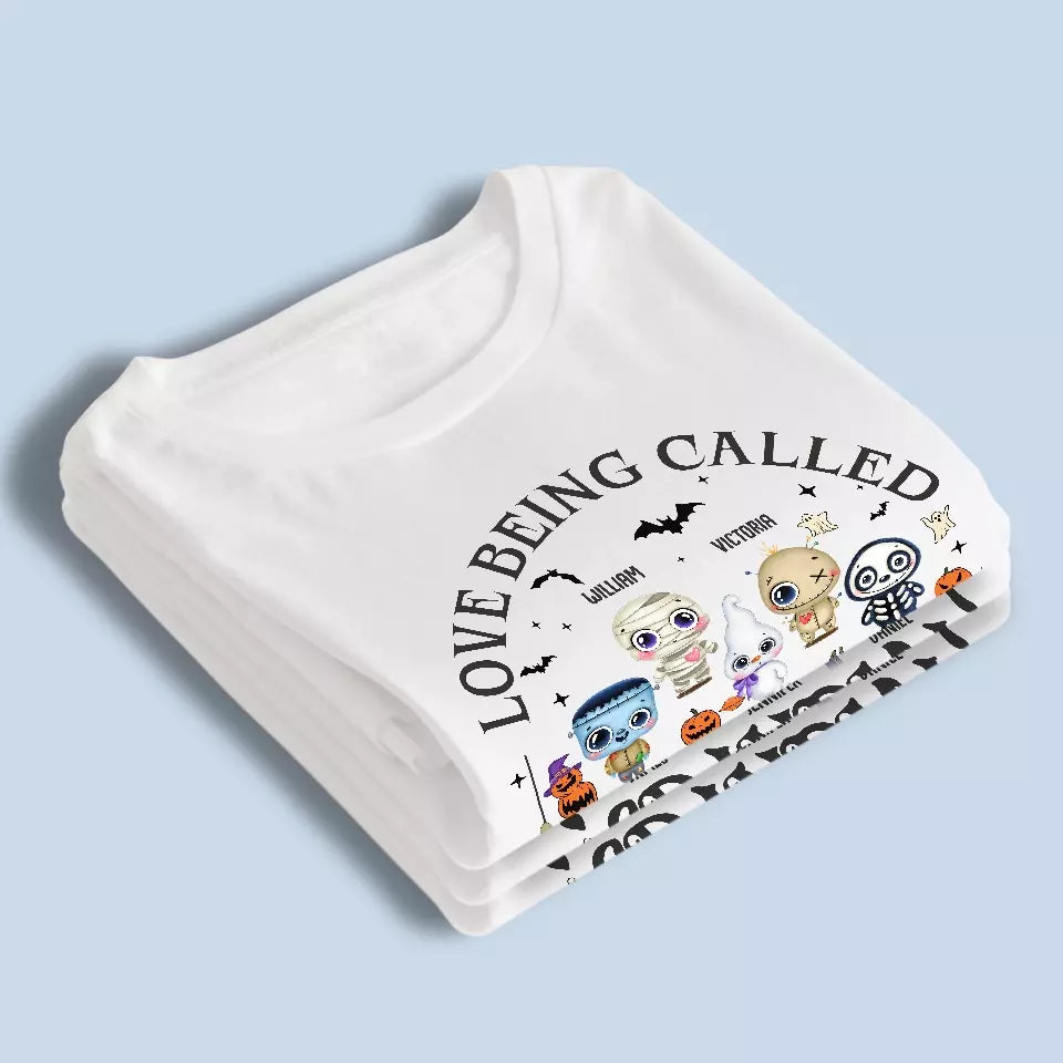 J'adore être appelée grand-mère - T-shirt, sweat à capuche, sweat-shirt unisexe personnalisé pour la famille - Cadeau d'Halloween pour maman et grand-mère
