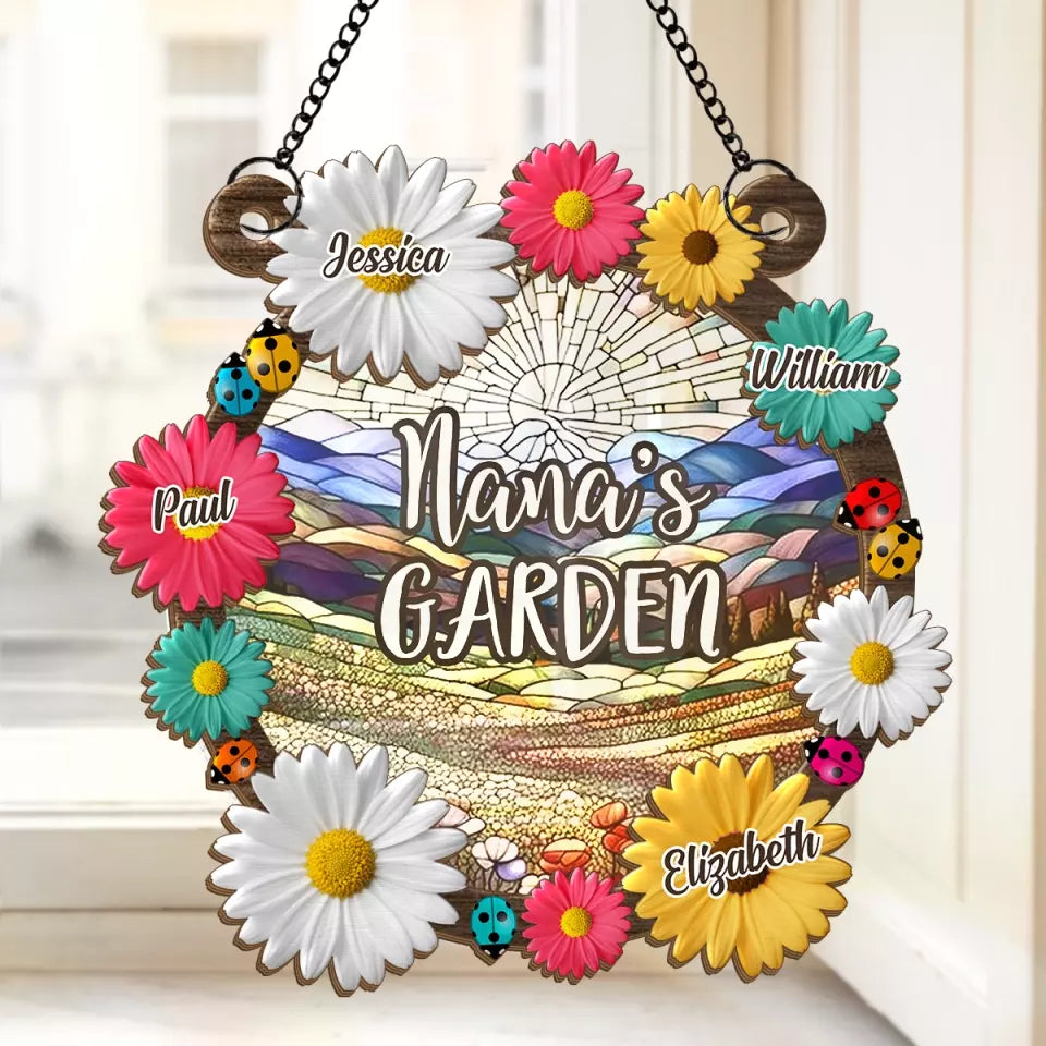 L'amour de grand-mère est intemporel - Attrape-soleil personnalisé pour fenêtre - Cadeau pour grand-mère