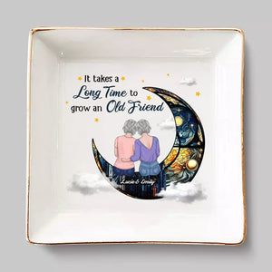 Les bons amis sont comme des étoiles, ils sont toujours là quand vous en avez besoin - Plat à bijoux personnalisé Bestie - Cadeau pour les meilleures amies, BFF, sœurs