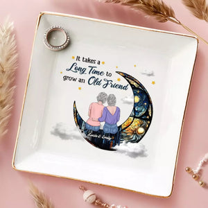 Les bons amis sont comme des étoiles, ils sont toujours là quand vous en avez besoin - Plat à bijoux personnalisé Bestie - Cadeau pour les meilleures amies, BFF, sœurs