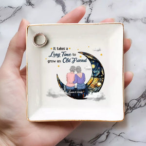 Les bons amis sont comme des étoiles, ils sont toujours là quand vous en avez besoin - Plat à bijoux personnalisé Bestie - Cadeau pour les meilleures amies, BFF, sœurs