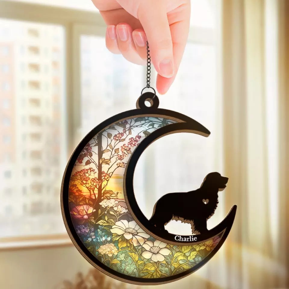 Ne pleurez pas, c'est fini ! Attrape-soleil personnalisé à suspendre à une fenêtre ! Cadeau de condoléances pour les propriétaires et les amoureux des animaux.