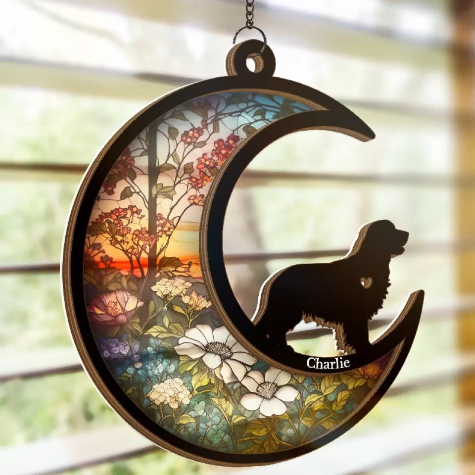 Ne pleurez pas, c'est fini ! Attrape-soleil personnalisé à suspendre à une fenêtre ! Cadeau de condoléances pour les propriétaires et les amoureux des animaux.