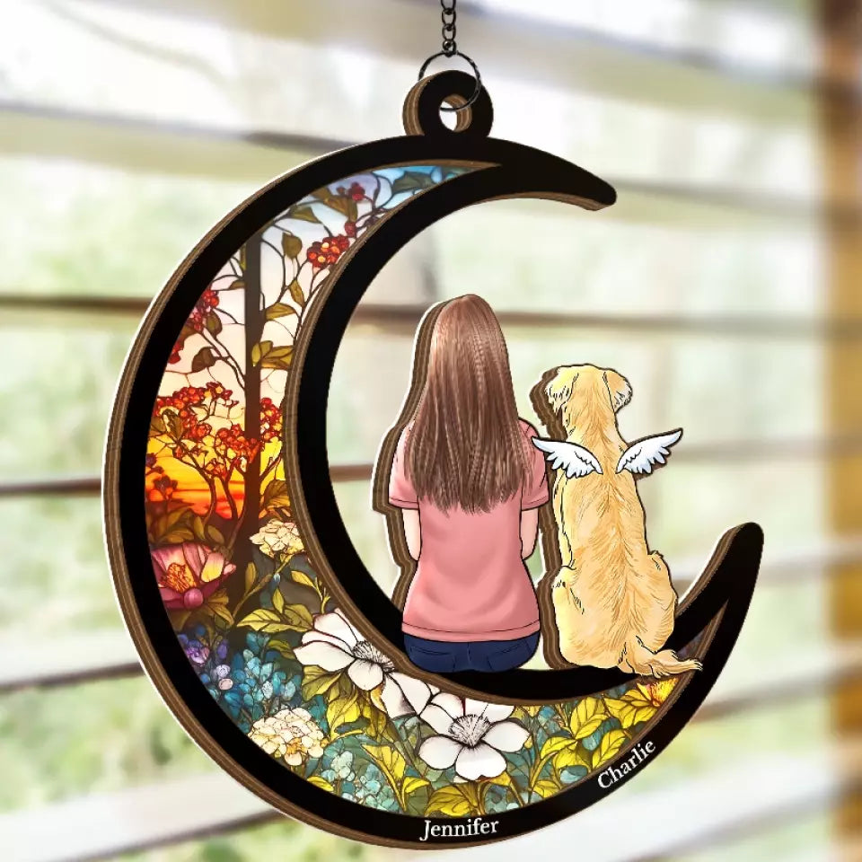 Sieste éternelle au soleil - Attrape-soleil personnalisé à suspendre à une fenêtre - Cadeau de condoléances pour les propriétaires et les amoureux des animaux