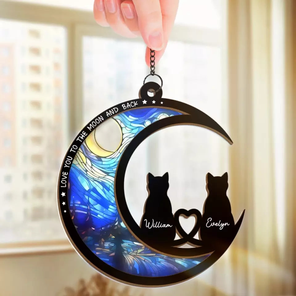 Tu es mon bonheur pour toujours - Attrape-soleil personnalisé à suspendre à une fenêtre - Cadeau pour mari et femme, anniversaire