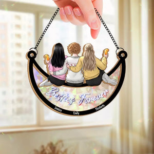 Meilleurs amis pour les plus grands - Attrape-soleil personnalisé à suspendre à la fenêtre - Cadeau pour les meilleures amies, les meilleures amies et les sœurs