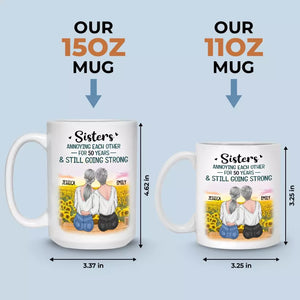 Des sœurs qui s'agacent depuis des années et qui sont toujours aussi fortes - Mug personnalisé Bestie - Cadeau pour meilleures amies, meilleures amies, sœurs