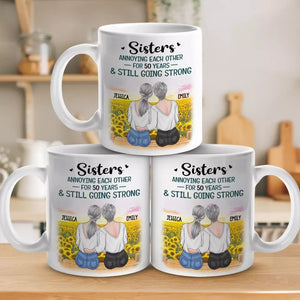 Des sœurs qui s'agacent depuis des années et qui sont toujours aussi fortes - Mug personnalisé Bestie - Cadeau pour meilleures amies, meilleures amies, sœurs