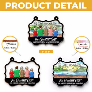 La famille, là où la vie commence et où l'amour ne finit jamais - Attrape-soleil personnalisé pour fenêtre - Cadeau pour les membres de la famille