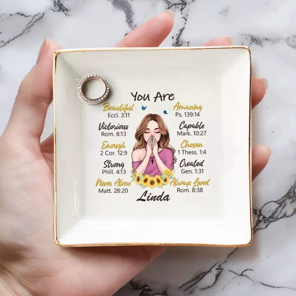Prier pour votre force et votre réconfort - Plat à bijoux personnalisé pour meilleure amie - Cadeau pour meilleures amies, meilleures amies, sœurs