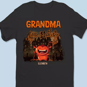 Attention aux petits monstres - T-shirt, sweat à capuche et sweat-shirt unisexe personnalisé pour la famille - Cadeau d'Halloween pour maman et grand-mère