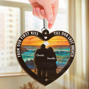 Toi et moi, c'est une chose éternelle - Attrape-soleil personnalisé pour fenêtre - Cadeau pour mari et femme, anniversaire