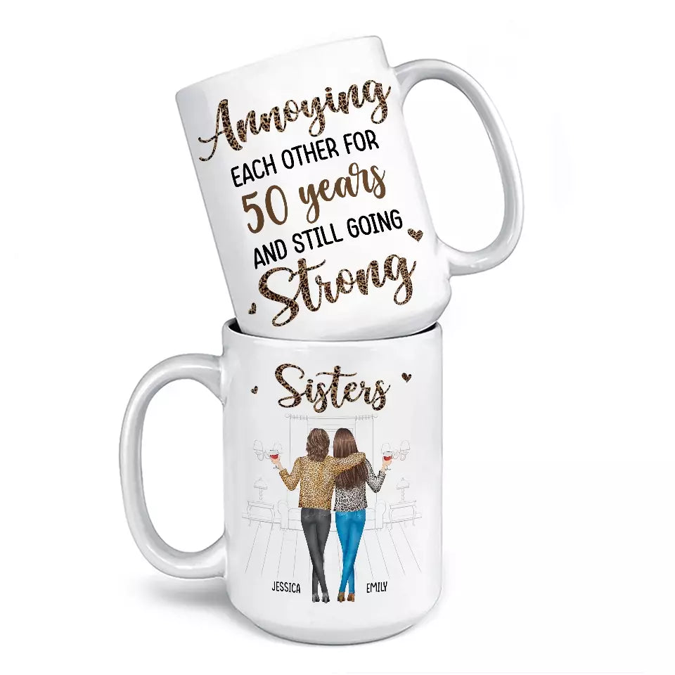 Sœurs de cœur, amies par choix - Mug personnalisé pour sœurs - Cadeau pour sœurs, frères et sœurs