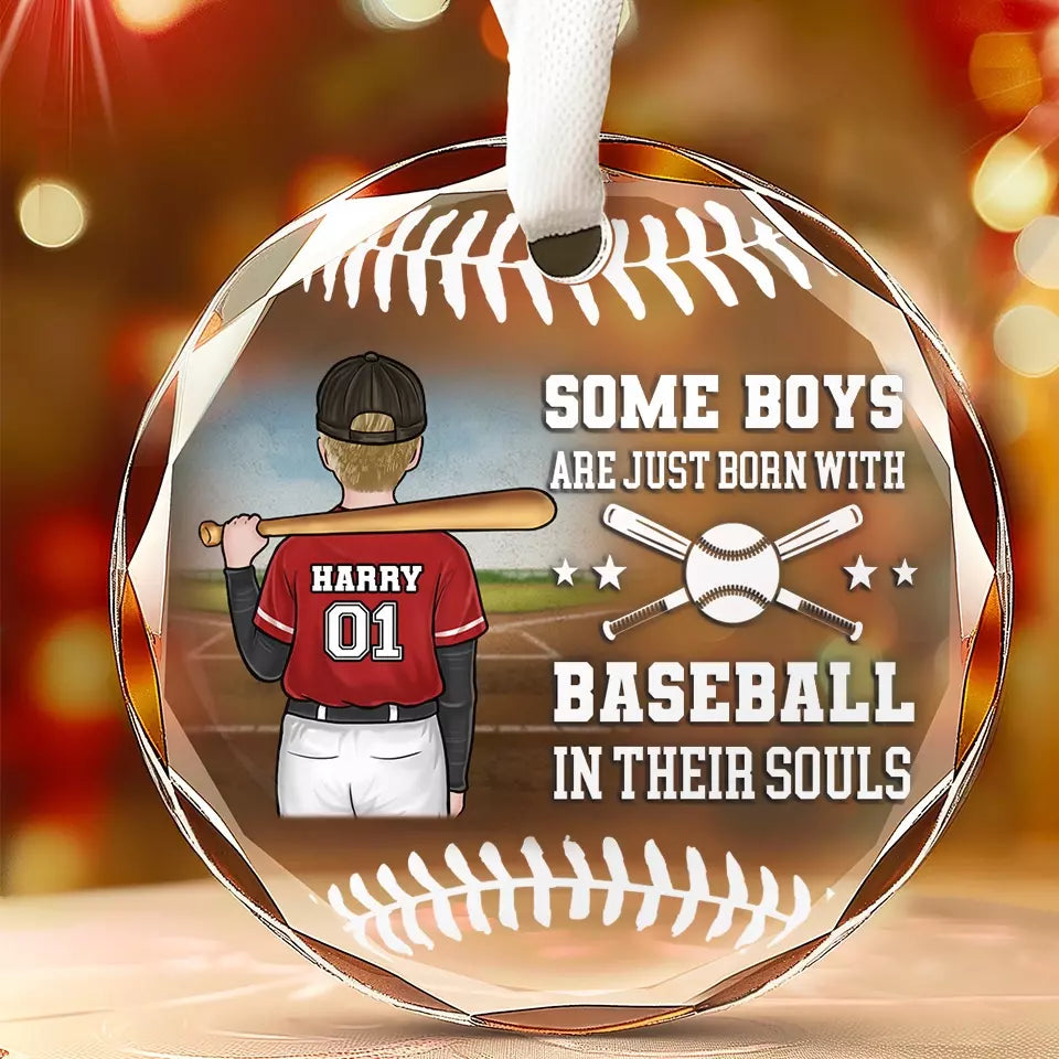 Famille et sport vont de pair - Décoration de Noël personnalisée en verre - Cadeau pour les membres de la famille, les amateurs de sport et les sportifs