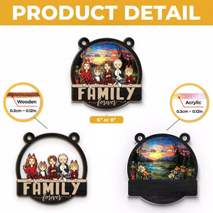 Nos rires sont sans limites - Attrape-soleil personnalisé pour fenêtre - Cadeau de Noël pour les membres de la famille