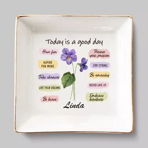 Aujourd'hui est un bon jour - Plat à bijoux personnalisé Bestie - Cadeau pour meilleures amies, meilleures amies, sœurs