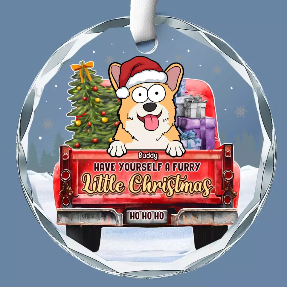 Je crois aux pattes du Père Noël – Décoration en verre personnalisée pour chien et chat – Cadeau de Noël pour les propriétaires et les amoureux des animaux