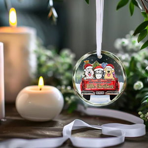 Je crois aux pattes du Père Noël – Décoration en verre personnalisée pour chien et chat – Cadeau de Noël pour les propriétaires et les amoureux des animaux