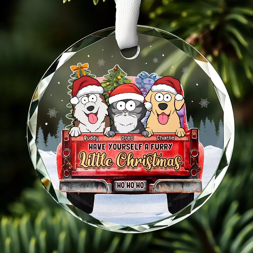 Je crois aux pattes du Père Noël – Décoration en verre personnalisée pour chien et chat – Cadeau de Noël pour les propriétaires et les amoureux des animaux