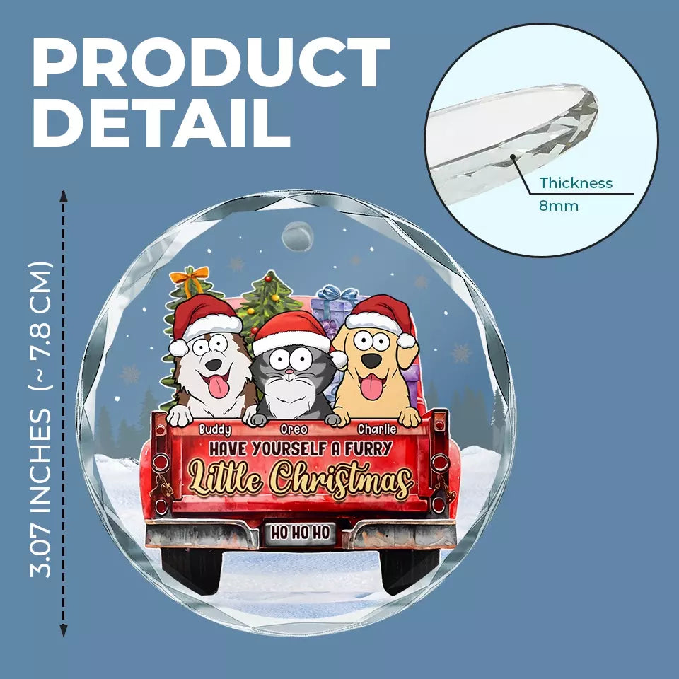 Je crois aux pattes du Père Noël – Décoration en verre personnalisée pour chien et chat – Cadeau de Noël pour les propriétaires et les amoureux des animaux
