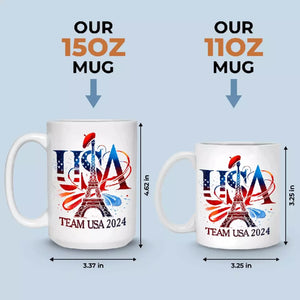 Tasse Équipe USA 2024 - JO - Vacances olympiques, cadeau pour les membres de la famille et les meilleurs amis