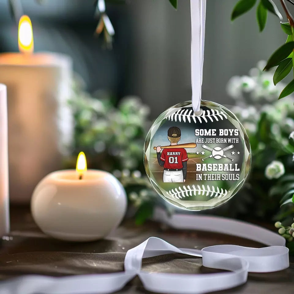 Famille et sport vont de pair - Décoration de Noël personnalisée en verre - Cadeau pour les membres de la famille, les amateurs de sport et les sportifs