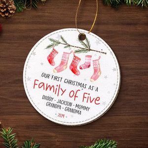 Faites vibrer vos proches à Noël ! Décoration de Noël personnalisée en cuir pour toute la famille. Cadeau de Noël pour les membres de la famille, les bébés et les nouveau-nés.
